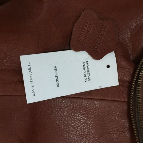 Margot New-York Adelle Hobo Bag in Cognac (Brand New-Never Used) - Picture 4 of 6